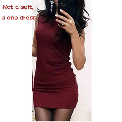 YYFS formal Suits Womens Sexy Sheath O-Neck Mini Dress Casual Coat Two Pieces 2019 New Fashion garnitur damski Sets blazer