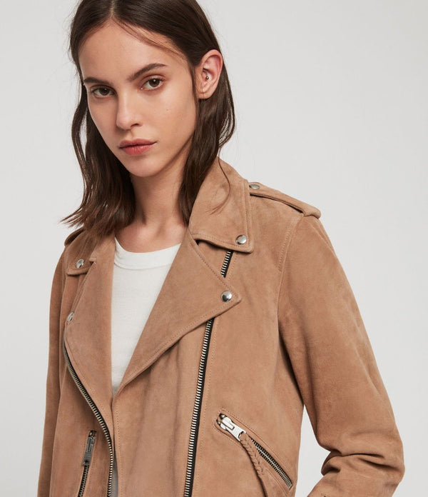 Women's PLAIT BALFERN SUEDE BIKER JACKET