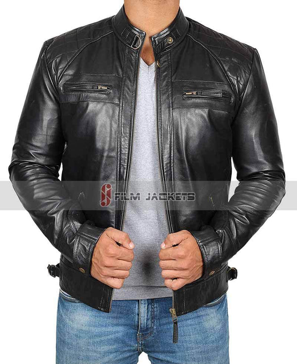 Johnson Black Mens Leather Jacket