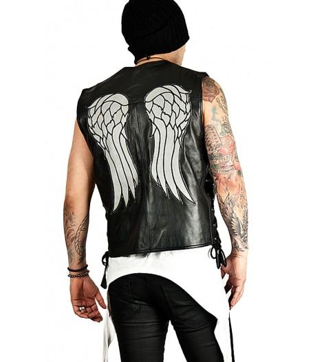 Angel The Walking Dead Daryl Dixon Wings Leather Vest