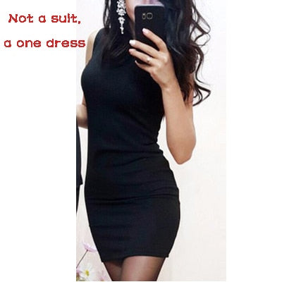 YYFS formal Suits Womens Sexy Sheath O-Neck Mini Dress Casual Coat Two Pieces 2019 New Fashion garnitur damski Sets blazer