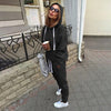 2pcs Sets Casual Hooded Tops Sweatshirt+Solid Long Pants Suits Women Sets Female Tracksuits Women Clothing Bigsweety